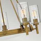lampa vilagitas fuggesztett kerek szegecselt rez patinazott acel klasszikus design idotlen 5 izzos uvegburaval.jpg